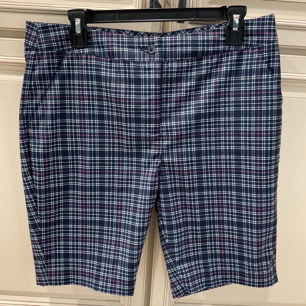 Blue and White Athletic Shorts with Classic Design
